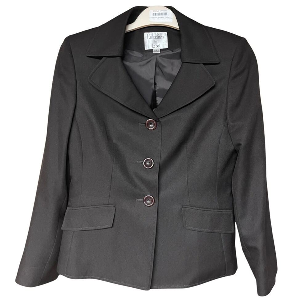 Collections for Le Suit blazer suit coat brown fitted professional size 8